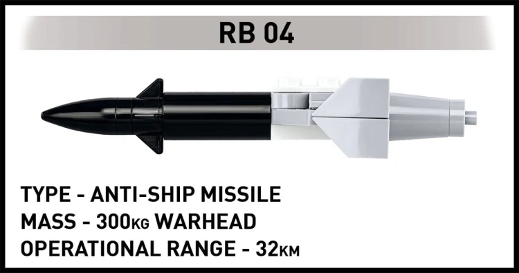 KLOCKI COBI 5915 SAMOLOT Myśliwiec Saab JA 37 Viggen ARMED FORCES 881el.