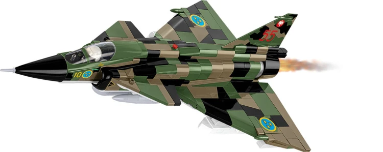 KLOCKI COBI 5911 SAMOLOT Myśliwiec Saab AJS37 Viggen  ARMED FORCES 911el.