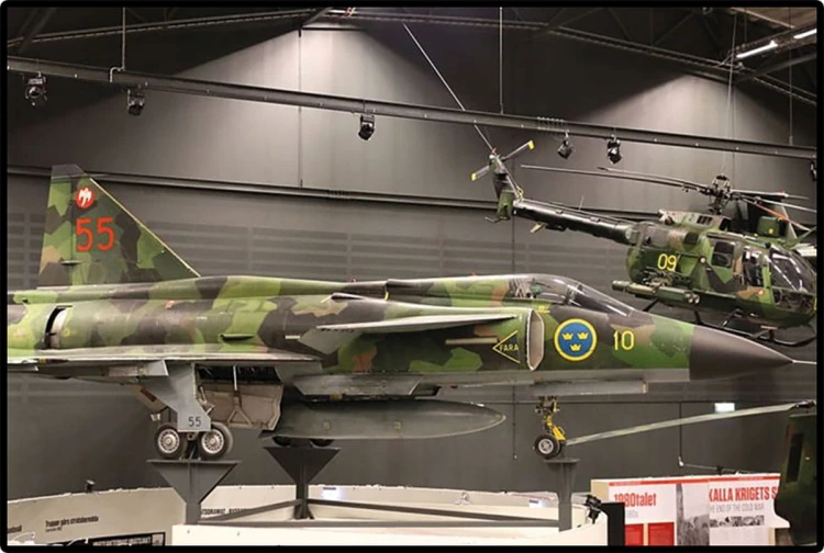 KLOCKI COBI 5911 SAMOLOT Myśliwiec Saab AJS37 Viggen  ARMED FORCES 911el.