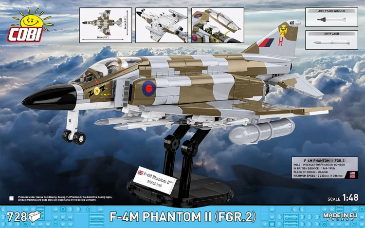 KLOCKI COBI 5908 SAMOLOT Myśliwiec F-4M Phantom II ARMED FORCES 728el.