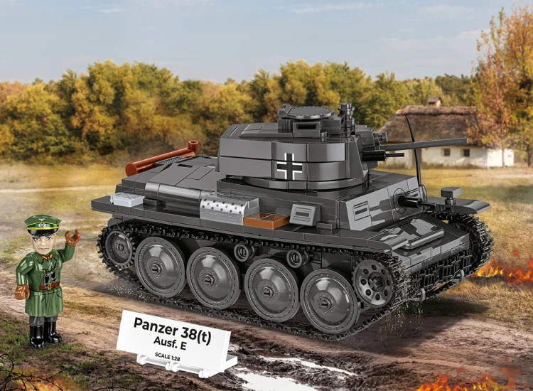 KLOCKI COBI 2666 Czołg PANZER 38(t) lub LT vz.38 HC  WWII 690.el