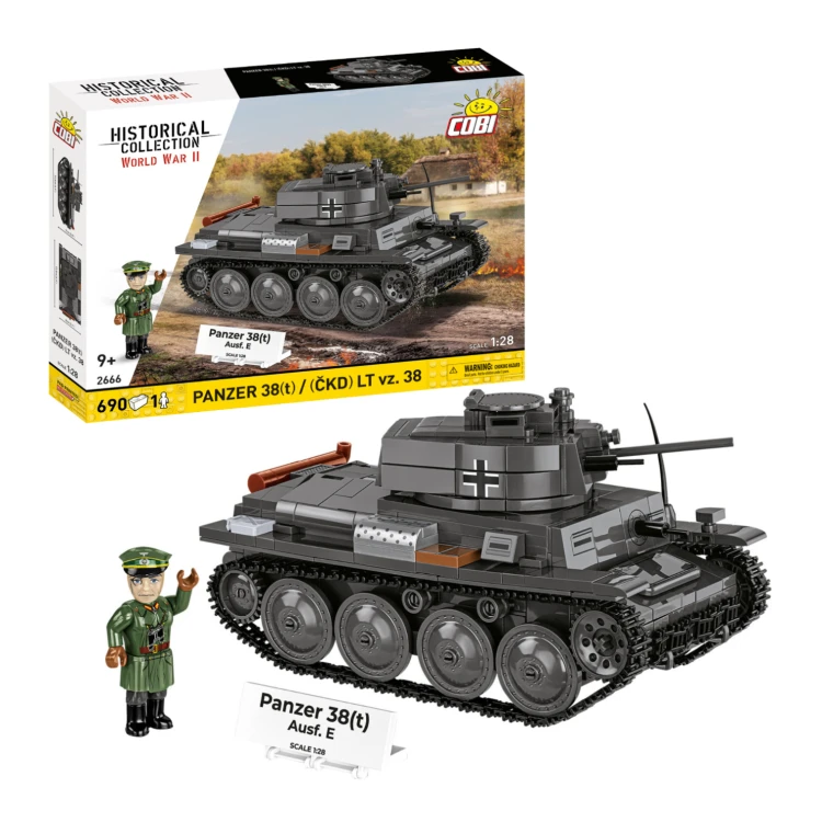KLOCKI COBI 2666 Czołg PANZER 38(t) lub LT vz.38 HC  WWII 690.el