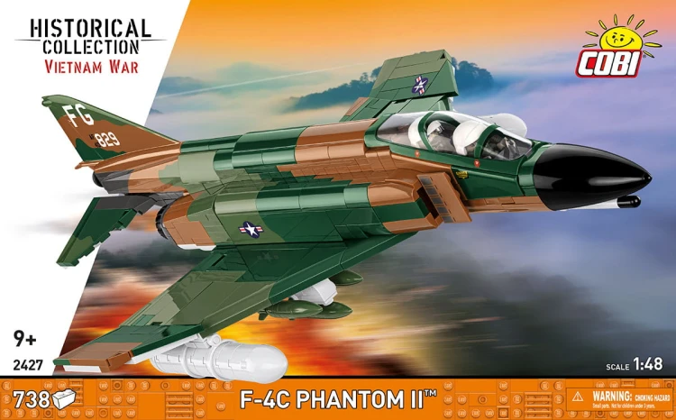 KLOCKI COBI 2427 SAMOLOT Myśliwiec F-4C Phantom II HC VIETNAM WAR 738 el.