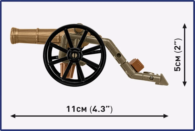 KLOCKI COBI 20093 Napoleońska armata systemu Gribeauvala Wojny Napoleońskie 97 El.
