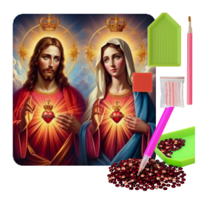 MOZAIKA DIAMENTOWA - ŚWIĘTE OBRAZKI  JEZUS I MARYJA