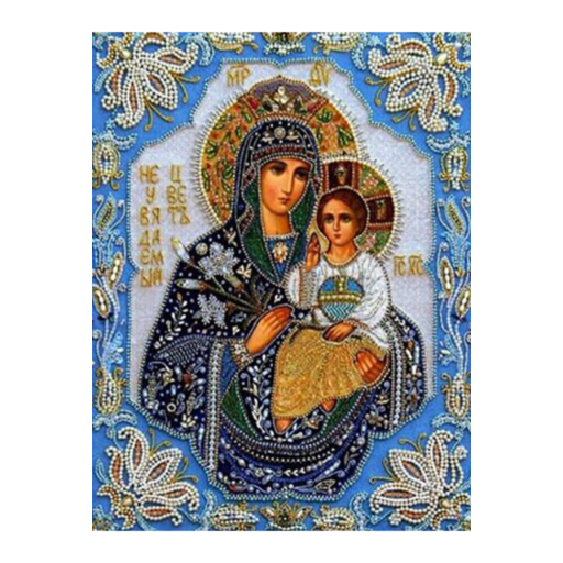 MOZAIKA DIAMENTOWA - ŚWIĘTE OBRAZKI  MARYJA Z JEZUSEM