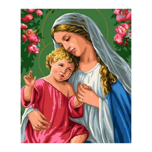 MOZAIKA DIAMENTOWA - ŚWIĘTE OBRAZKI MARYJA Z DZIECIĄTKIEM