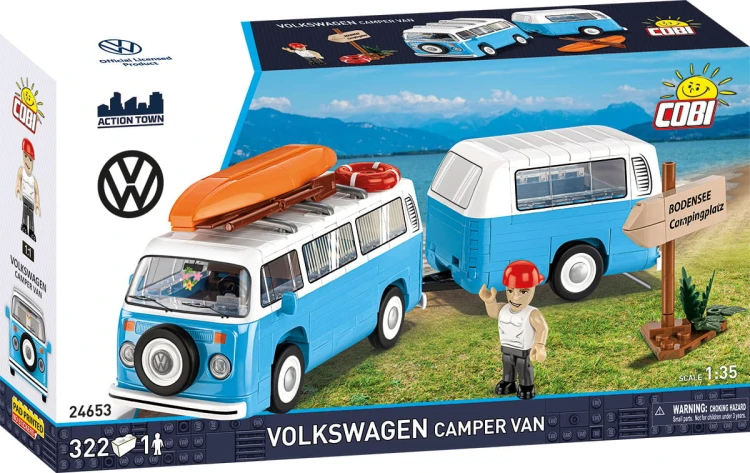 KLOCKI COBI 24653 Samochód Volkswagen Camper Van VOLKSWAGEN 322 El.