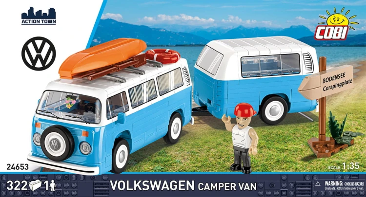 KLOCKI COBI 24653 Samochód Volkswagen Camper Van VOLKSWAGEN 322 El.