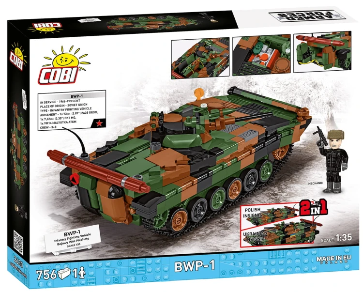 KLOCKI COBI 2630 Bojowy Wóz Piechoty 2w1 ARMED FORCES 756 el.