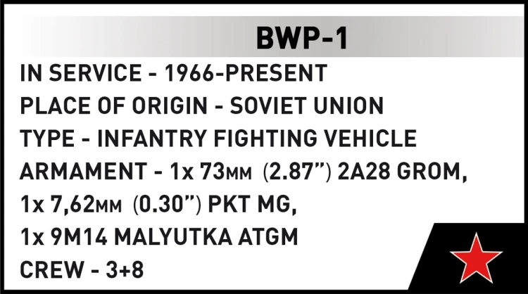 KLOCKI COBI 2630 Bojowy Wóz Piechoty 2w1 ARMED FORCES 756 el.