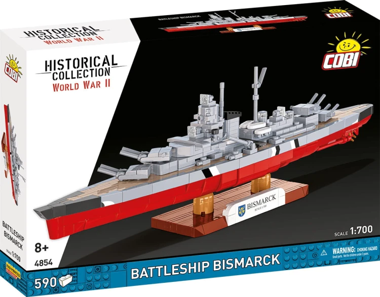 KLOCKI COBI 4854 Łódź pancernik Bismarck HC WW2 590 El.