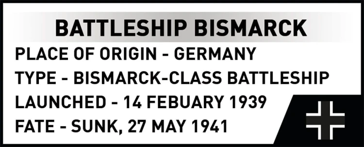KLOCKI COBI 4854 Łódź pancernik Bismarck HC WW2 590 El.