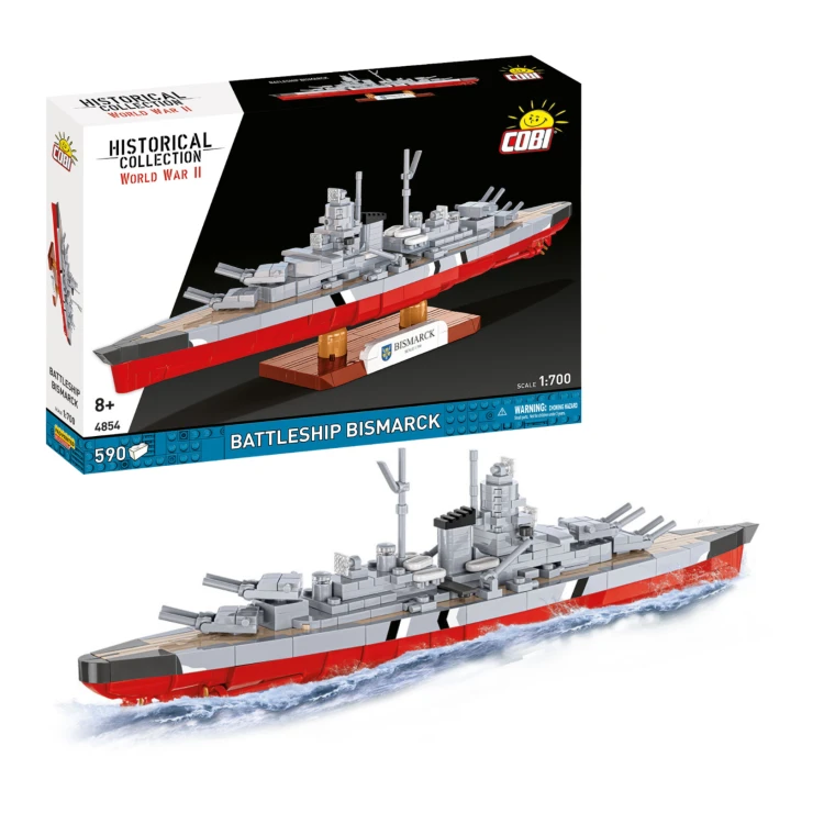 KLOCKI COBI 4854 Łódź pancernik Bismarck HC WW2 590 El.