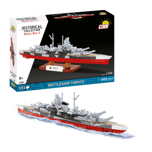KLOCKI COBI 4853 Łódź Niemiecki pancernik Tirpitz HC WW2 593 El.
