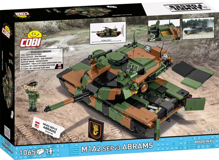 KLOCKI COBI 2633 Czołg M1A2 Abrams ARMED FORCES 1065 el.
