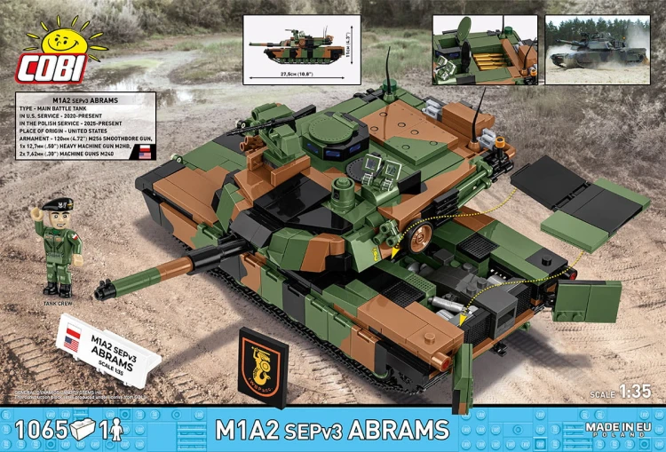 KLOCKI COBI 2633 Czołg M1A2 Abrams ARMED FORCES 1065 el.