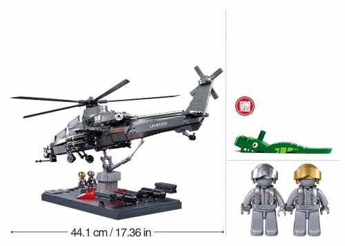 KLOCKI SLUBAN B1233 Helikopter Model Bricks 909 El.