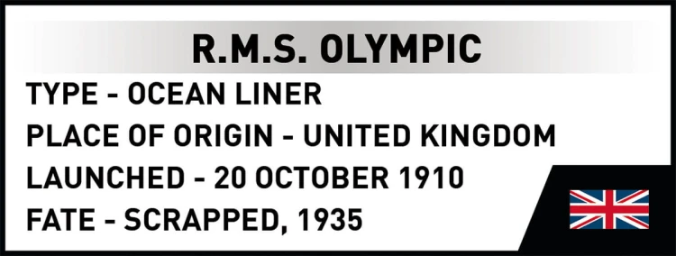 KLOCKI COBI 1687 STATEK R.M.S. OLYMPIC HC GREAT WAR 595 EL.
