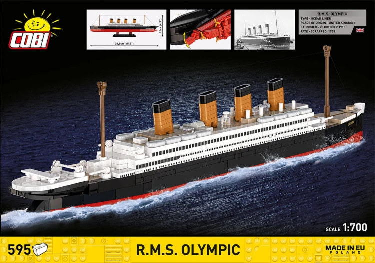 KLOCKI COBI 1687 STATEK R.M.S. OLYMPIC HC GREAT WAR 595 EL.