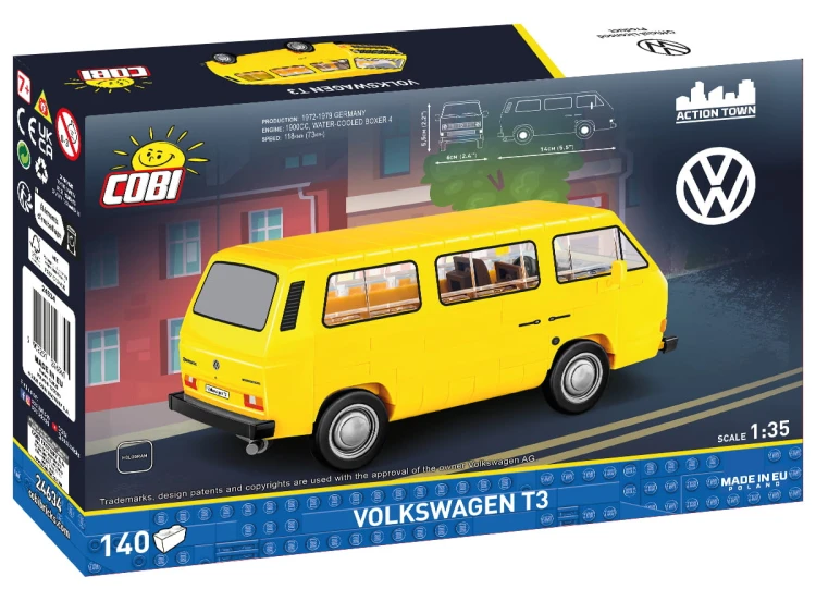 KLOCKI COBI 24634 Volkswagen Transporter III T3 1979 VOLKSWAGEN 140 El.