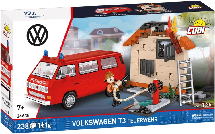 KLOCKI COBI 24635 wóz strażacki Volkswagen T3 Feuerwehr VOLKSWAGEN 238 El.