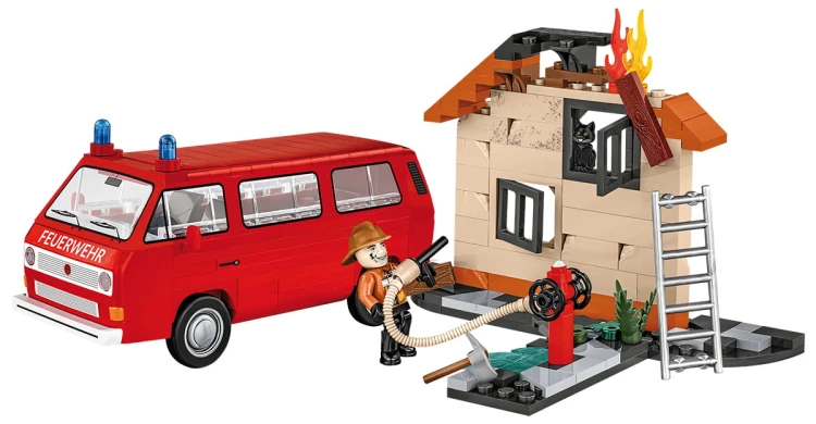 KLOCKI COBI 24635 wóz strażacki Volkswagen T3 Feuerwehr VOLKSWAGEN 238 El.