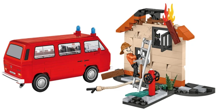 KLOCKI COBI 24635 wóz strażacki Volkswagen T3 Feuerwehr VOLKSWAGEN 238 El.