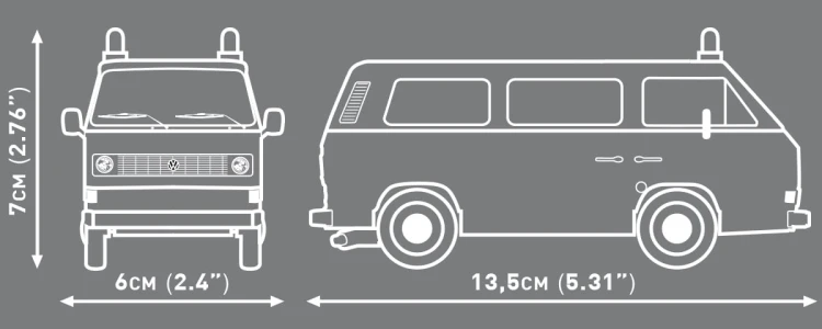 KLOCKI COBI 24635 wóz strażacki Volkswagen T3 Feuerwehr VOLKSWAGEN 238 El.