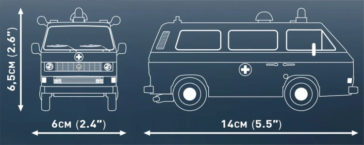 KLOCKI COBI 24636 Samochód Volkswagen T3 Krankenwagen VOLKSWAGEN 146 El.