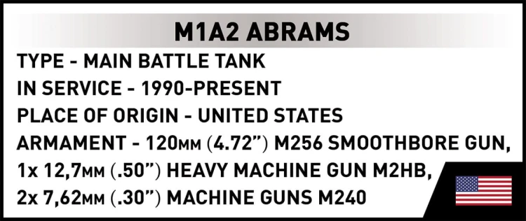 KLOCKI COBI 2632 Czołg M1A2 Abrams ARMED FORCES 1025 el.