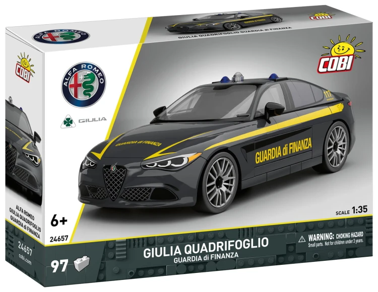 KLOCKI COBI 24657 Auto Alfa Romeo Gulia Quadrifoglio Guardia di Finanza ACTION TOWN 97 el.