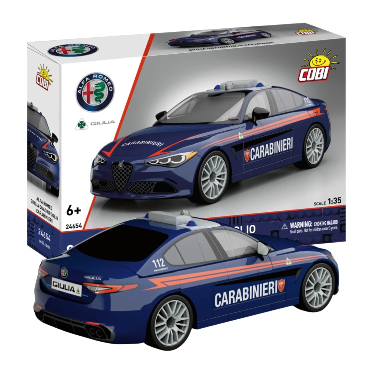 KLOCKI COBI 24654 Auto Policja Alfa Romeo Gulia Quadrifoglio Carabinieri ACTION TOWN 99 el.