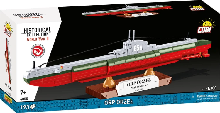 KLOCKI COBI 4855 Polski Okręt podwodny ORP Orzeł HISTORICAL COLLECTION WWII 193 el.