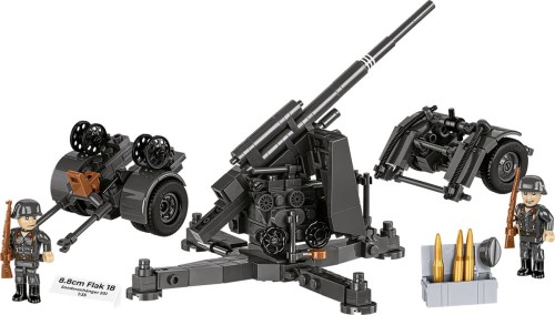 KLOCKI COBI 3140 Działo przeciwlotnicze 8.8Cm Flak With Carriage HISTORICAL COLLECTION WWII 360 el.
