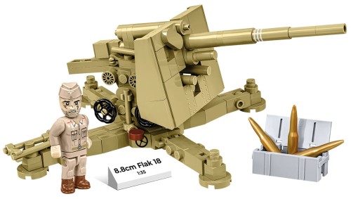 KLOCKI COBI 3141 Działo przeciwlotnicze 8.8Cm Flak 18 (DAK) HISTORICAL COLLECTION WWII 232 el.