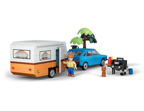 KLOCKI COBI 24643 Auto Volkswagen Przyczepa Kempingowa Passat B1 With Caravant ACTION TOWN 361el.