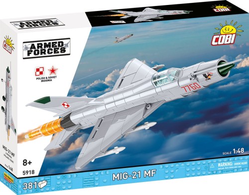 KLOCKI COBI 5918 Radziecki Samolot Myśliwski Mig 21 MF ARMED FORCES 381 el.
