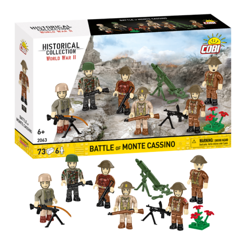 KLOCKI COBI 2063 Figurki Bitwa Battle of Monte Casino HISTORICAL COLLECTION WWII 73 El.