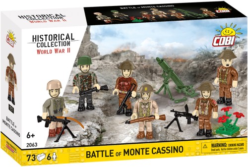 KLOCKI COBI 2063 Figurki Bitwa Battle of Monte Casino HISTORICAL COLLECTION WWII 73 El.
