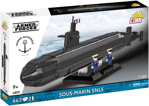 KLOCKI COBI 4859 Okręt podwodny Sous-Marin Nucleaire Snle 4W1 ARMED FORCES 643 el.