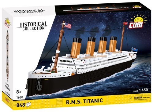 KLOCKI COBI 1688 Statek R.M.S TITANIC HISTORICAL COLLECTION 848 EL.