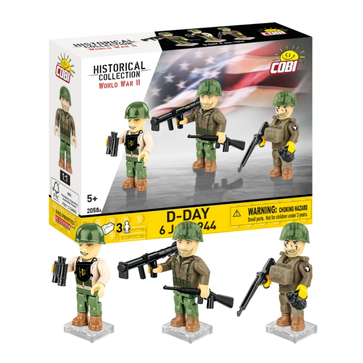 KLOCKI COBI-2058A Figurki D-DAY 6 June 1944 HISTORICAL COLLECTION WWII
