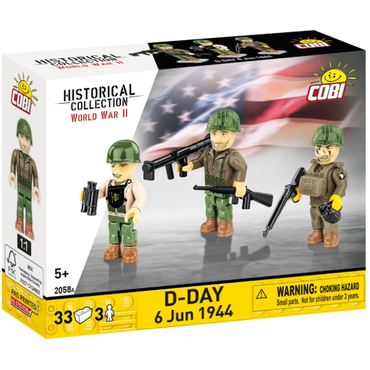 KLOCKI COBI-2058A Figurki D-DAY 6 June 1944 HISTORICAL COLLECTION WWII