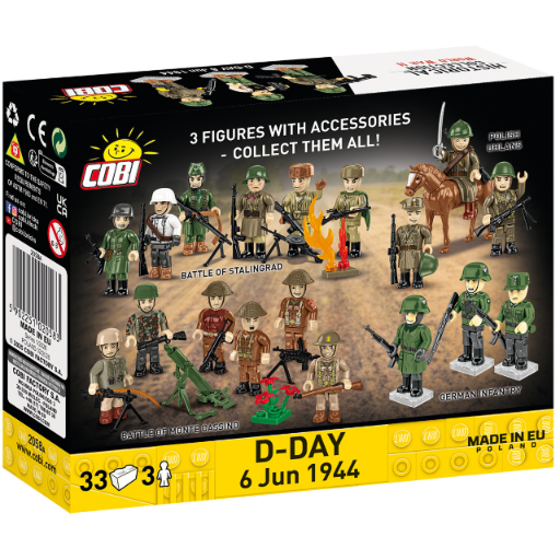 KLOCKI COBI-2058A Figurki D-DAY 6 June 1944 HISTORICAL COLLECTION WWII