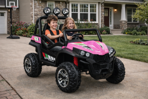 Toyz Grand Buggy terenowy samochód na akumulator dla dzieci 24V 4x45W RÓŻOWY 2 miejsca