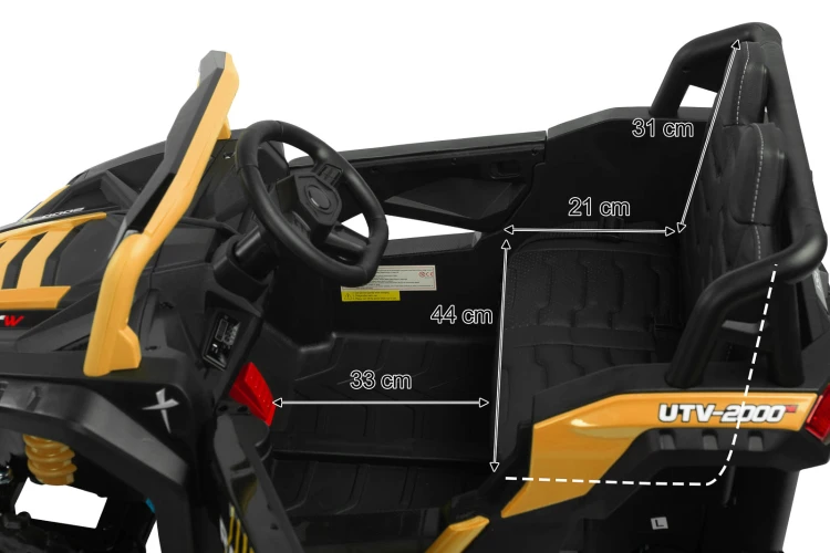 Toyz Axel pojazd na akumulator dla dzieci 12V 4x45W buggy ATV ZŁOTY
