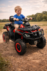 Toyz Rush quad na akumulator dla dzieci 24V 4x80W 4x4 CZERWONY