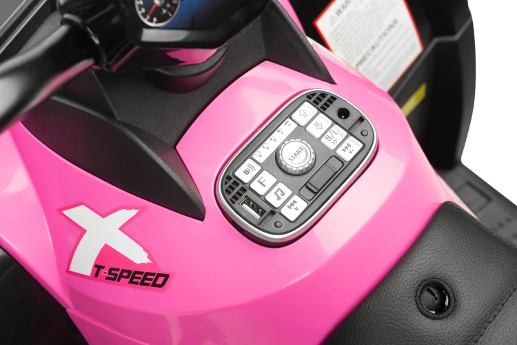 Toyz Rush quad na akumulator dla dzieci 24V 4x80W 4x4 RÓŻOWY