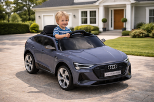 Toyz Audi E-tron samochód na akumulator dla dzieci 12V 7Ah 4x45W SZARY